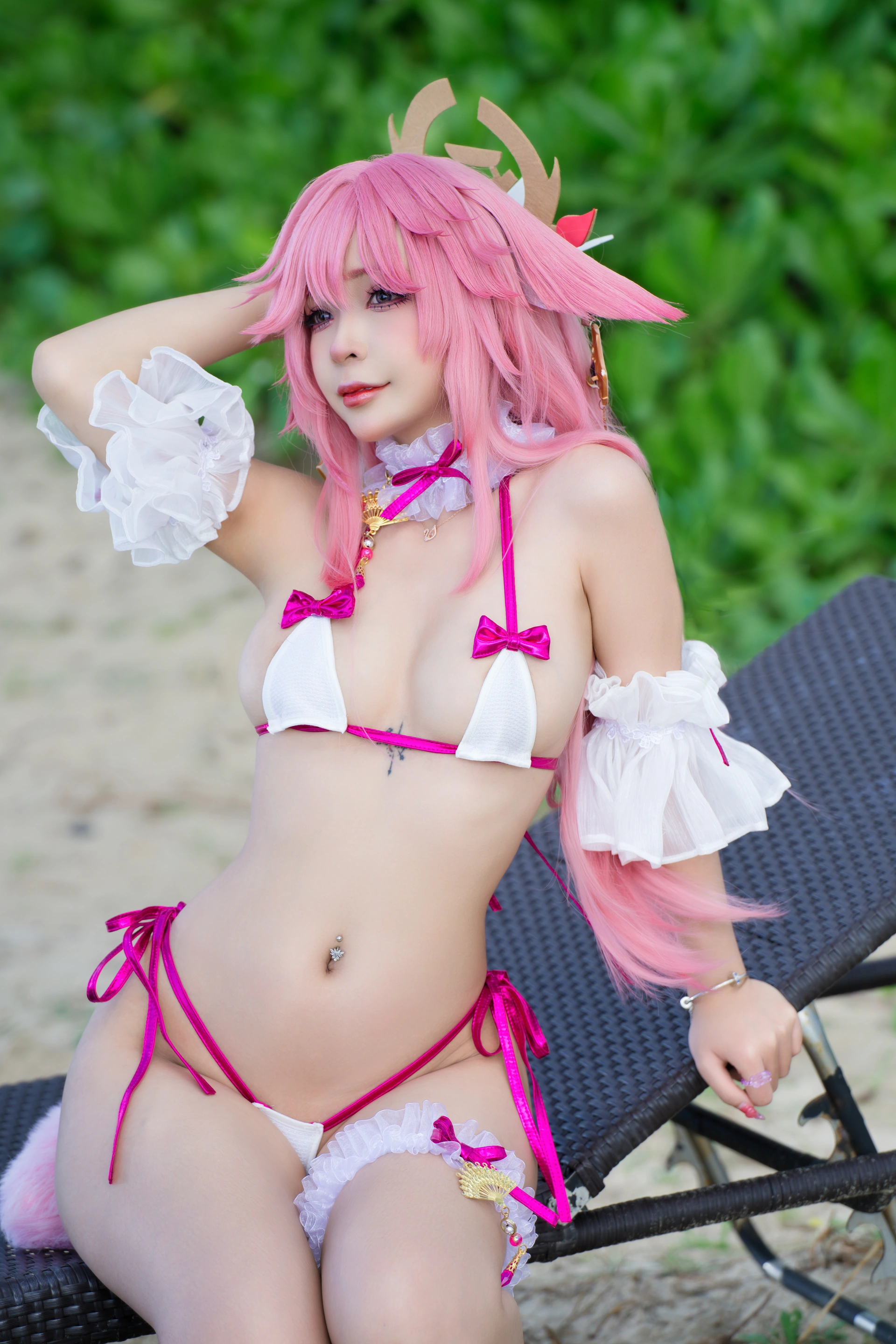 Umeko J - NO.85 Yae Miko (blossom bikini) 3